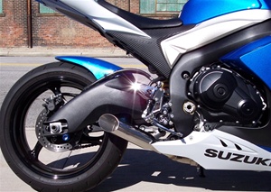 Voodoo Exhaust Slip On Muffler For Suzuki GSXR 1000 2007-2008, Shorty Black